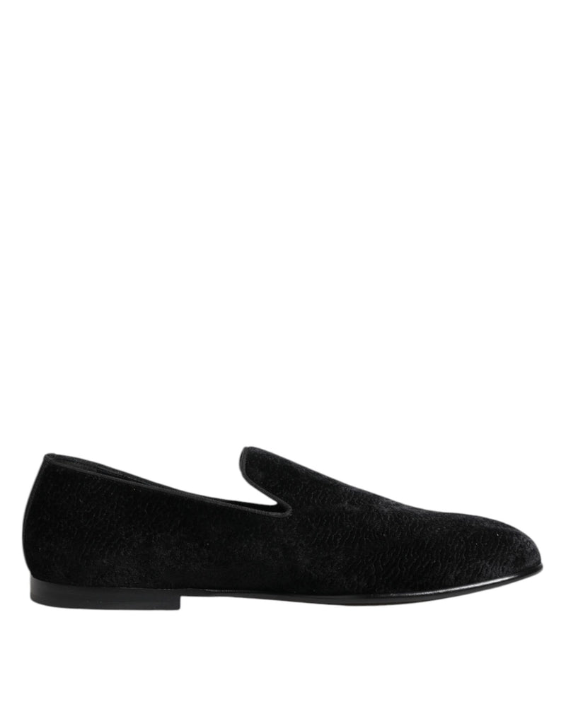 Mocassins formels en jacquard noir pour homme Dolce & Gabbana