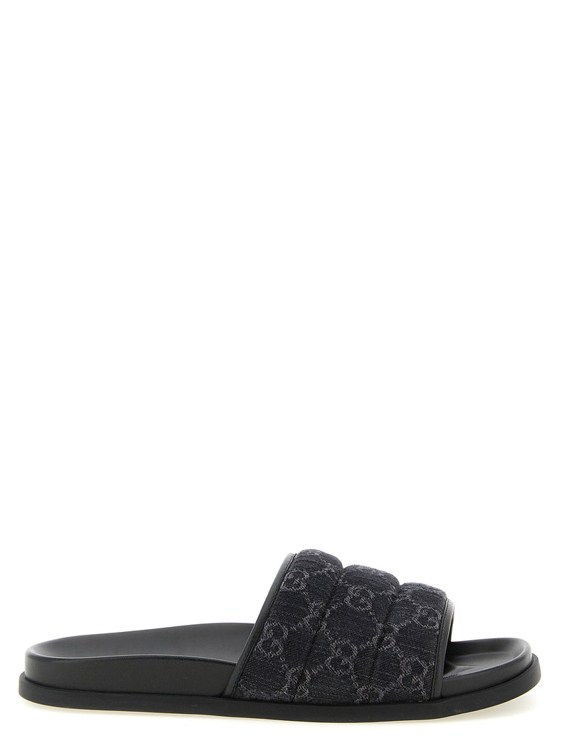 Gucci Gucci Gg Denim Slides