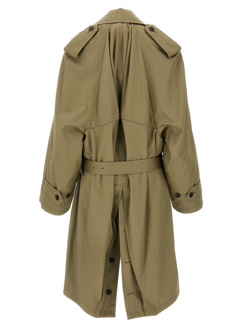Balenciaga Balenciaga Draped Neck Trench Coat