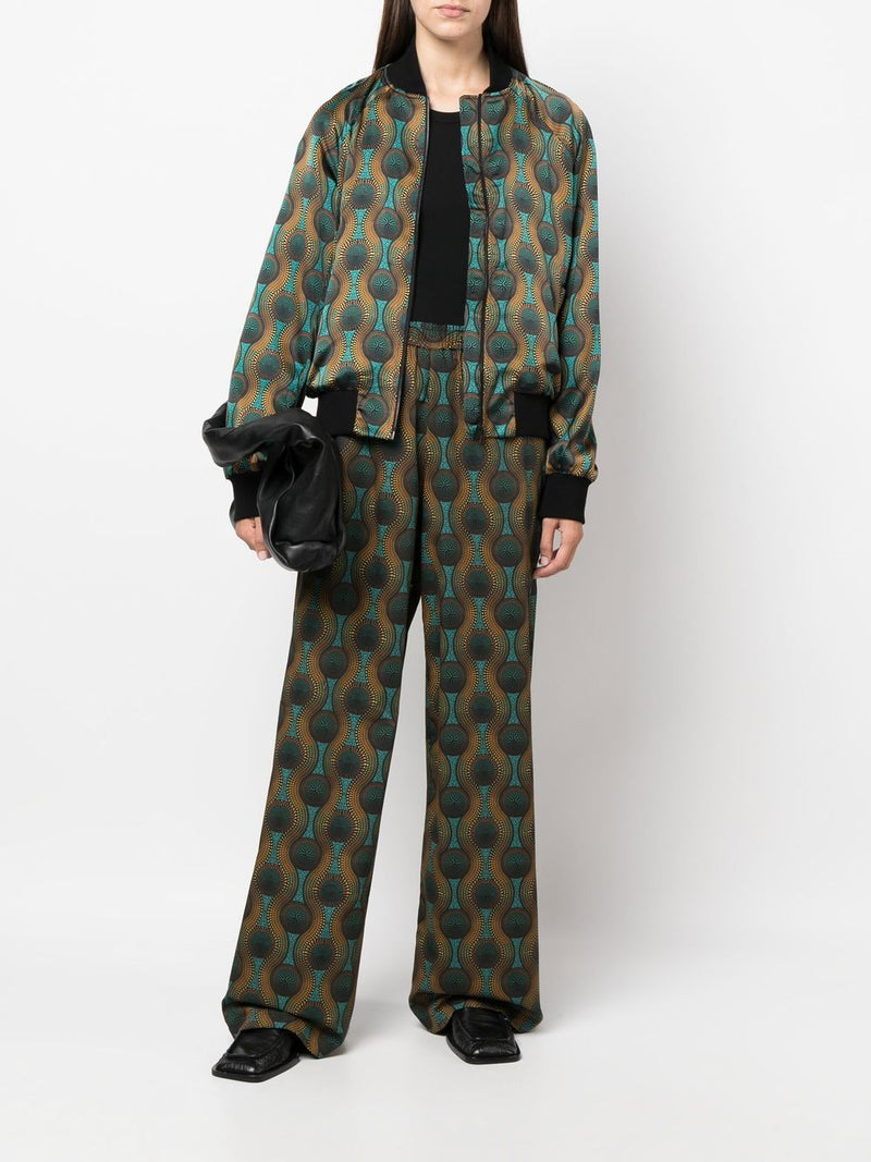 Ozwald Boateng Ozwald Boateng Elastic waist printed cotton trousers