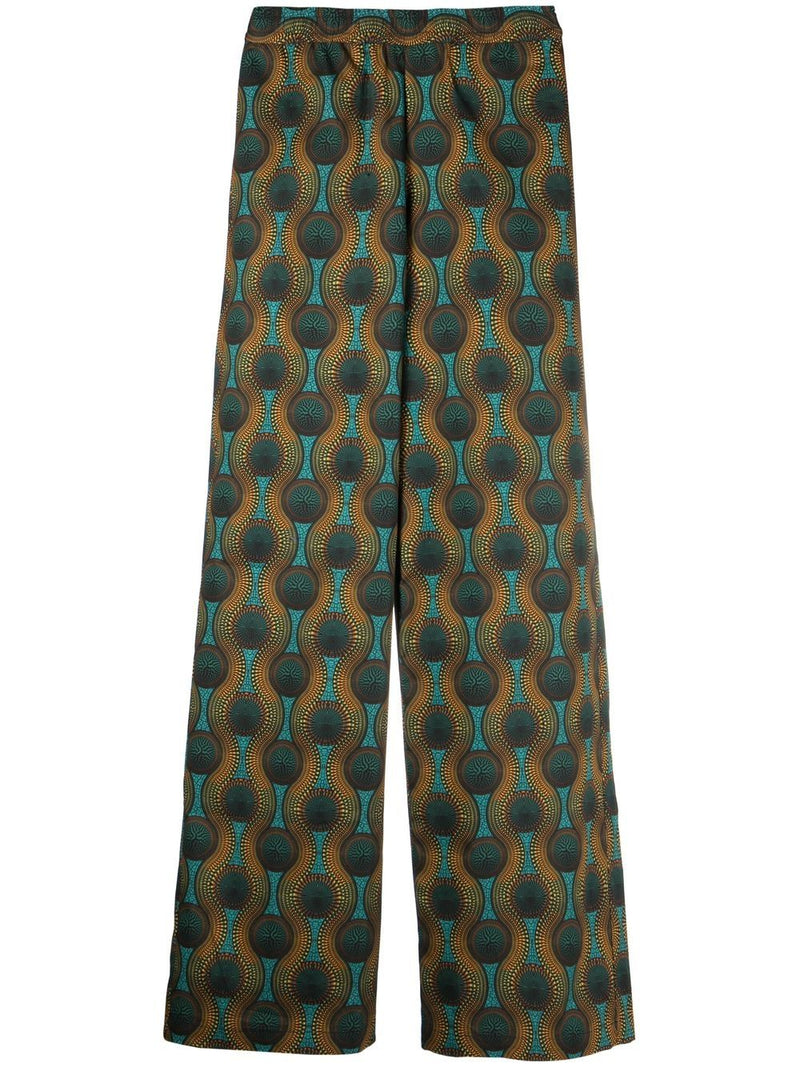 Ozwald Boateng Ozwald Boateng Elastic waist printed cotton trousers