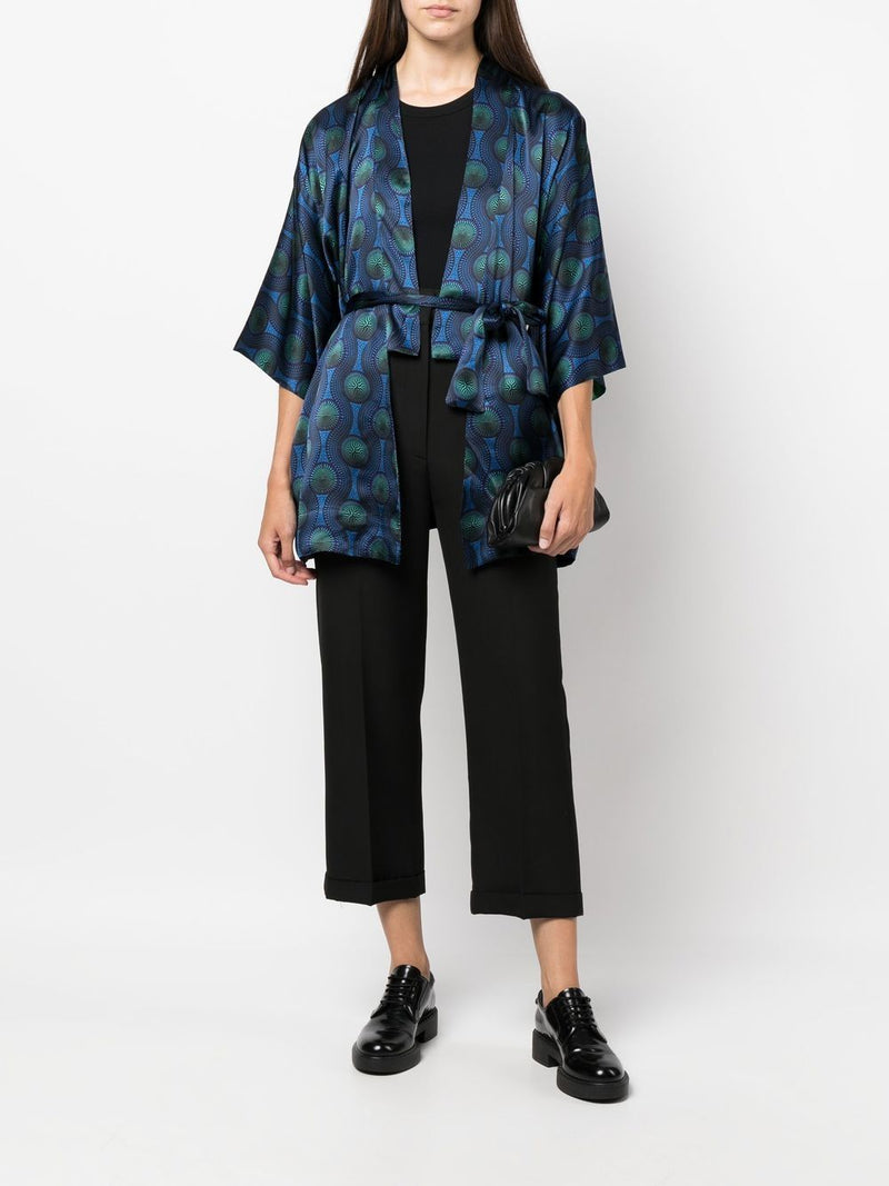 Ozwald Boateng Ozwald Boateng Printed silk short kimono