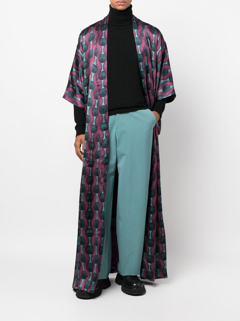 Ozwald Boateng Ozwald Boateng Printed silk kimono dress