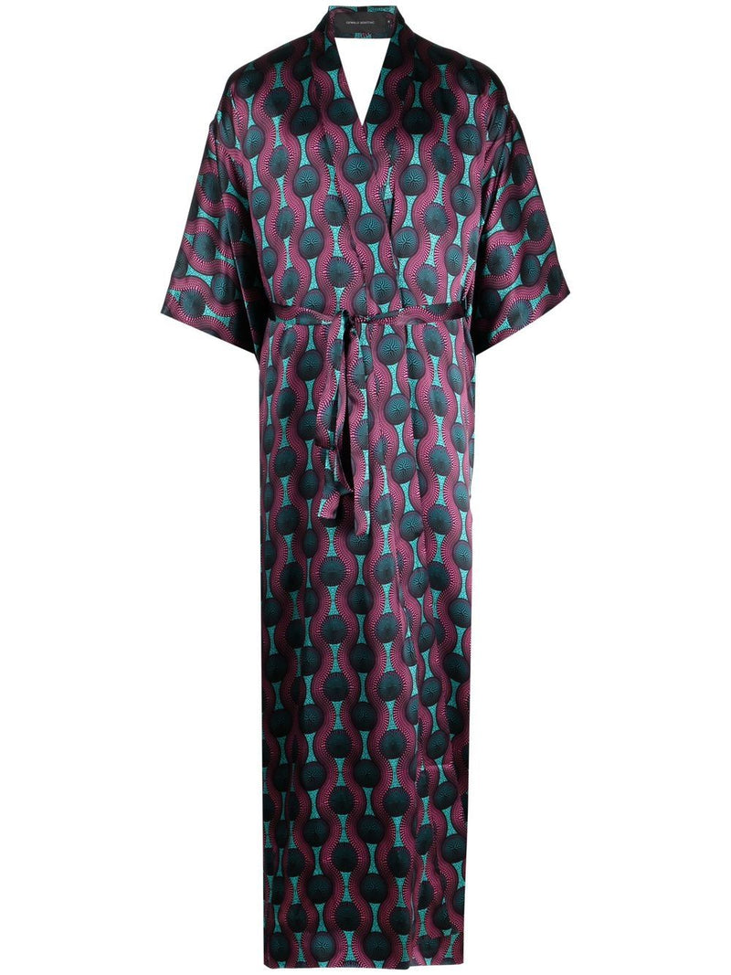 Ozwald Boateng Ozwald Boateng Printed silk kimono dress