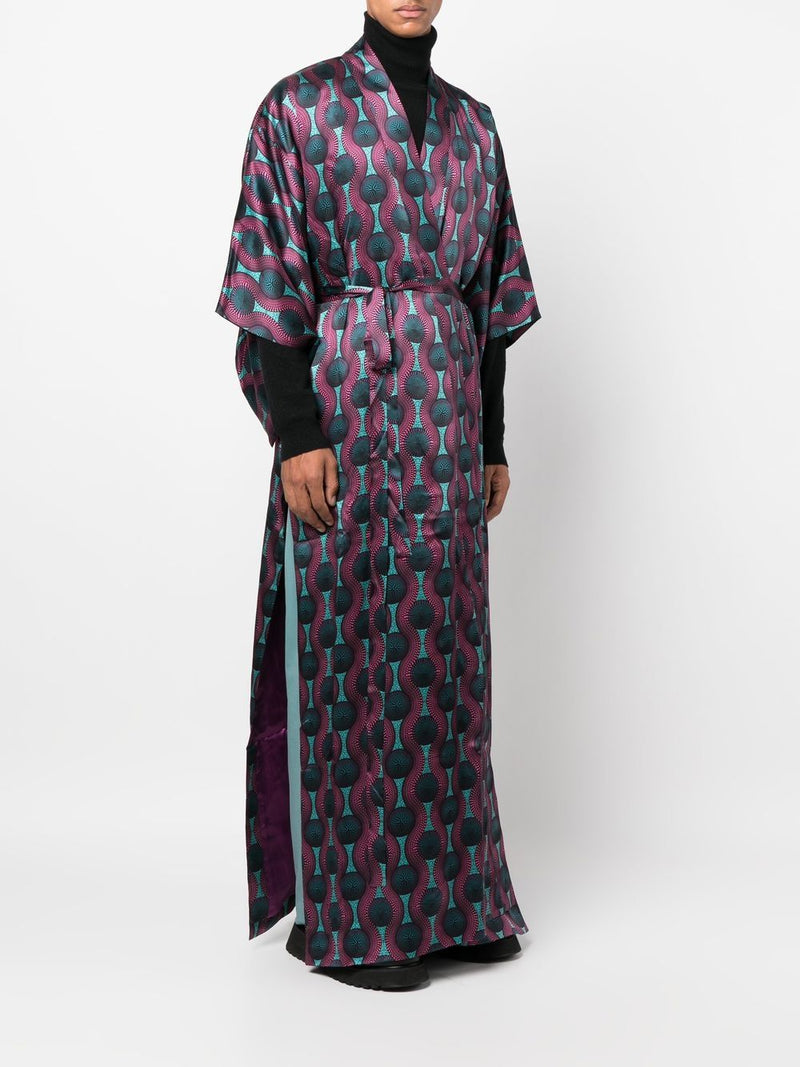 Ozwald Boateng Ozwald Boateng Printed silk kimono dress