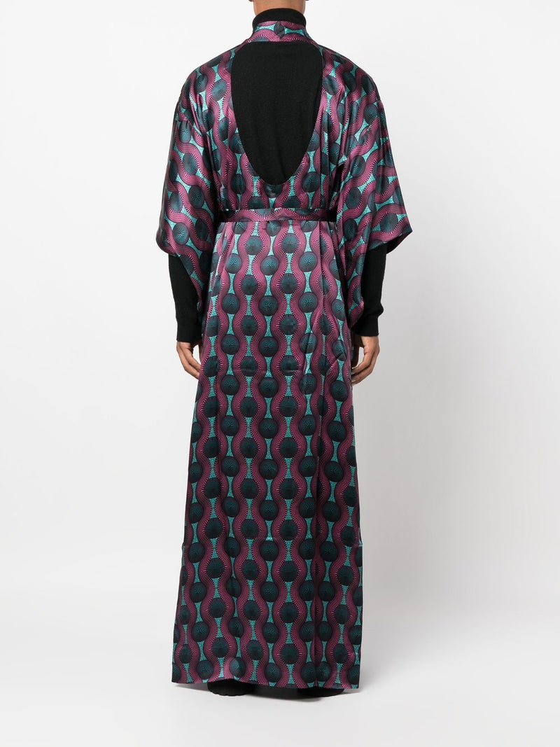 Ozwald Boateng Ozwald Boateng Printed silk kimono dress