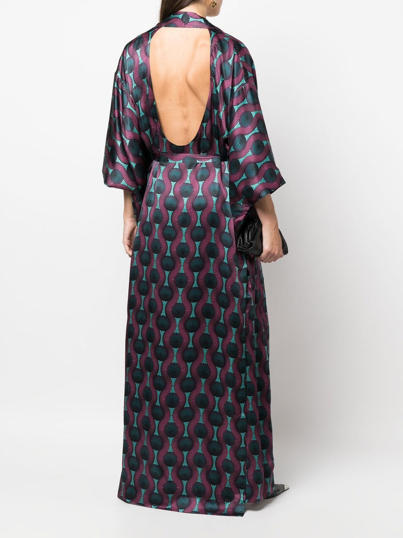 Ozwald Boateng Ozwald Boateng Printed silk kimono dress
