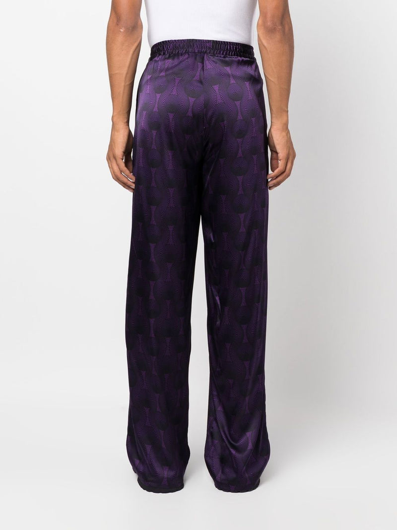 Ozwald Boateng Ozwald Boateng Elastic waist printed silk trousers