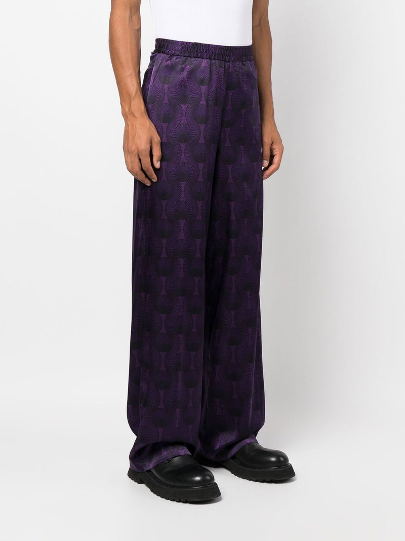 Ozwald Boateng Ozwald Boateng Elastic waist printed silk trousers