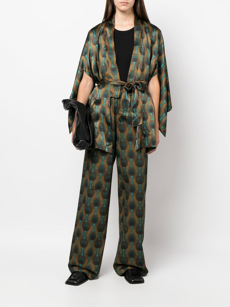 Ozwald Boateng Ozwald Boateng Printed silk short kimono