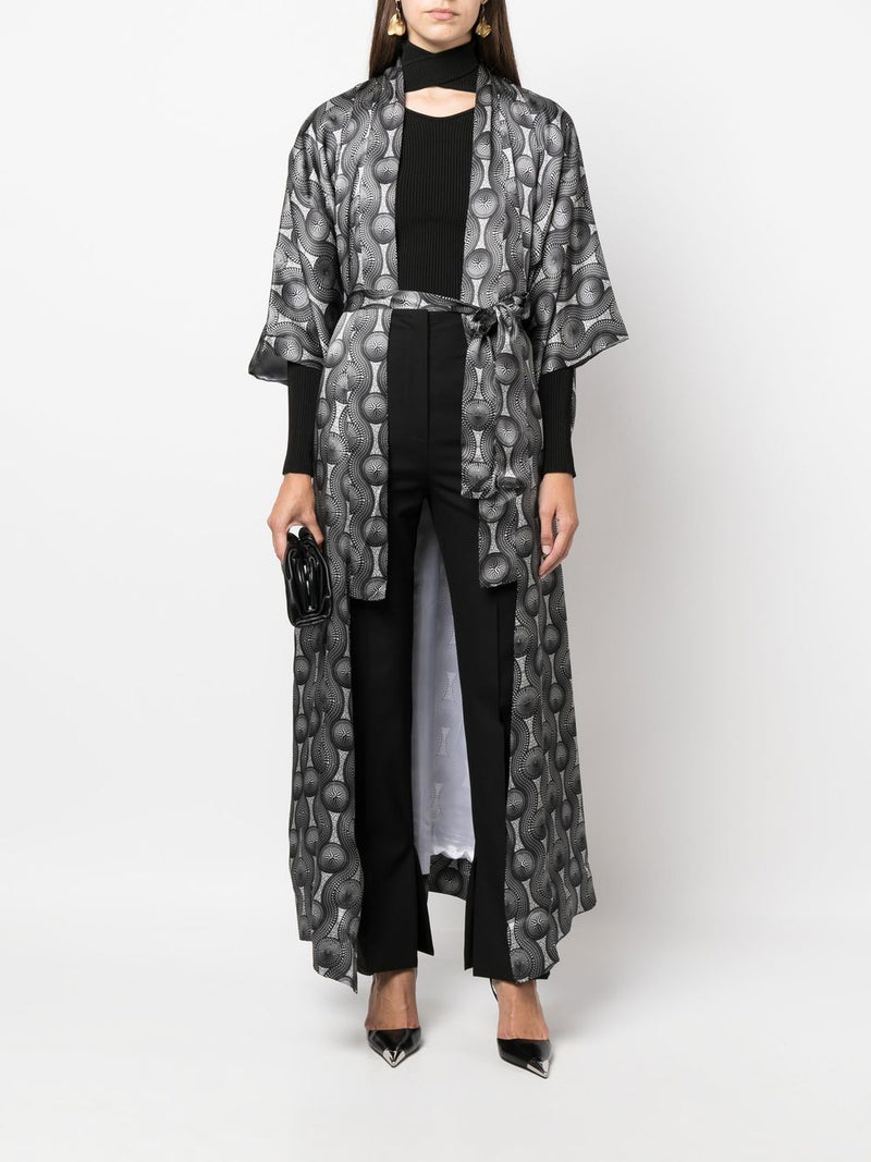 Ozwald Boateng Ozwald Boateng Printed silk long kimono