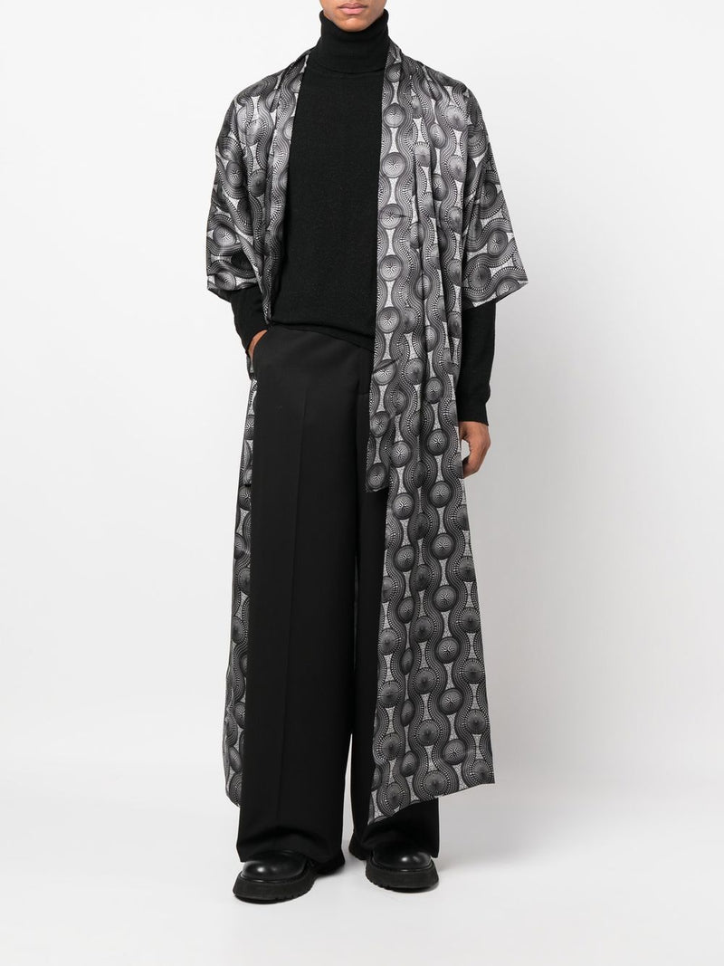 Ozwald Boateng Ozwald Boateng Printed silk long kimono
