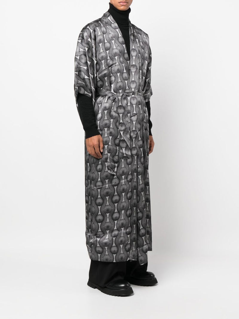 Ozwald Boateng Ozwald Boateng Printed silk long kimono