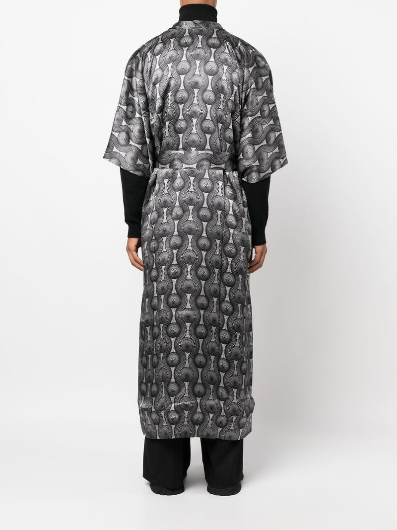 Ozwald Boateng Ozwald Boateng Printed silk long kimono