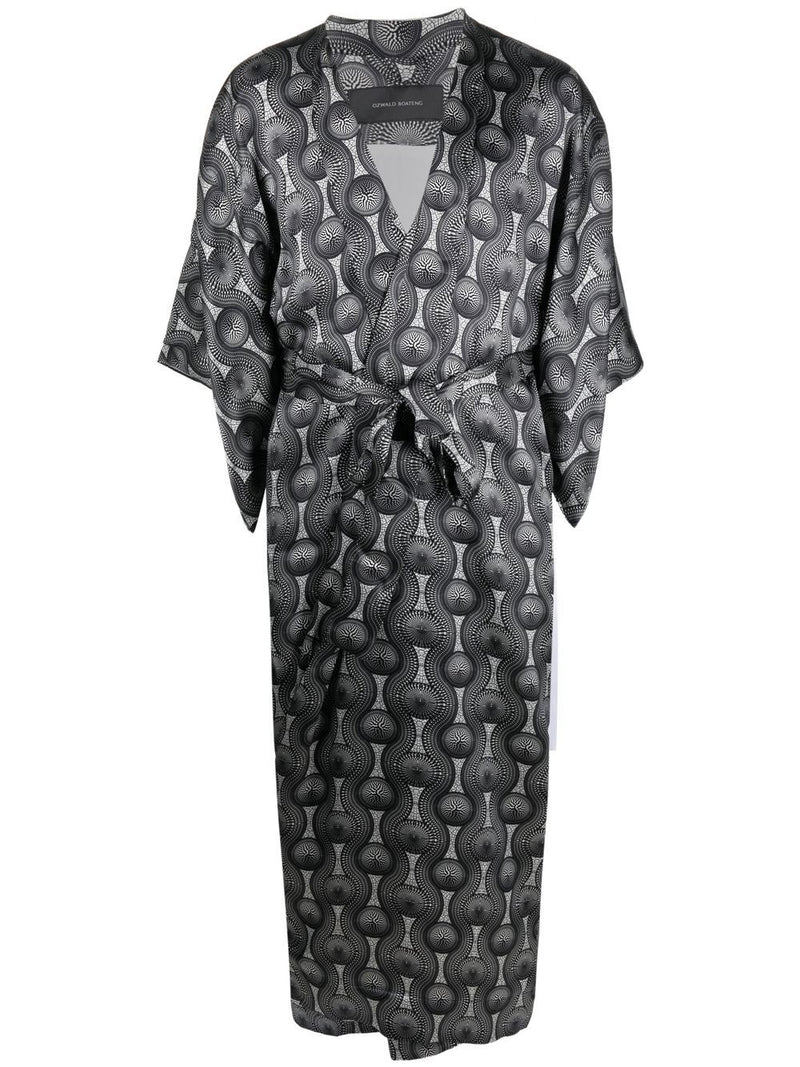 Ozwald Boateng Ozwald Boateng Printed silk long kimono