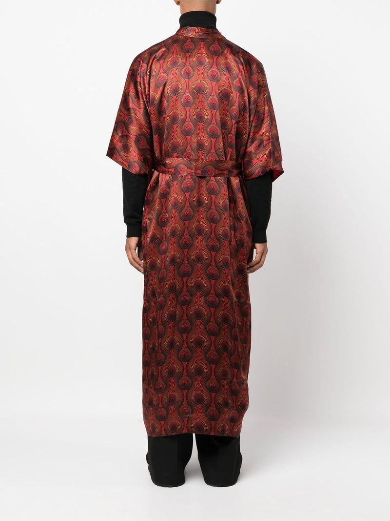 Ozwald Boateng Ozwald Boateng Printed silk long kimono