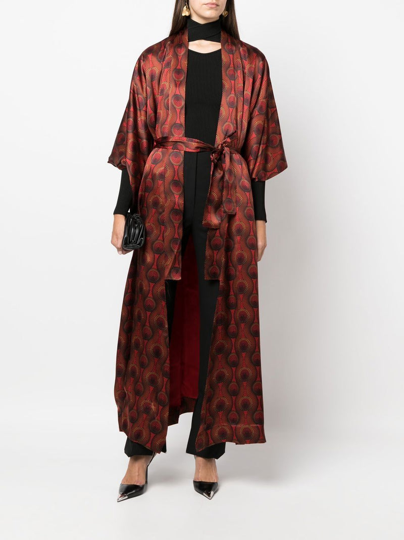 Ozwald Boateng Ozwald Boateng Printed silk long kimono