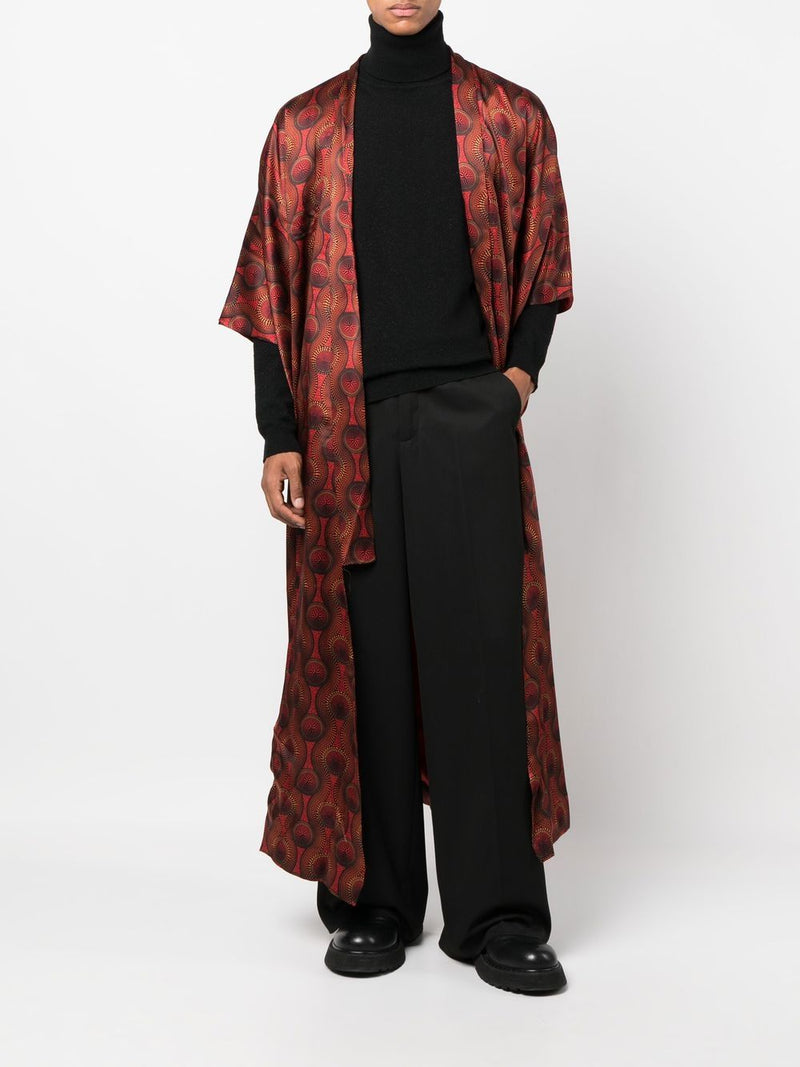 Ozwald Boateng Ozwald Boateng Printed silk long kimono