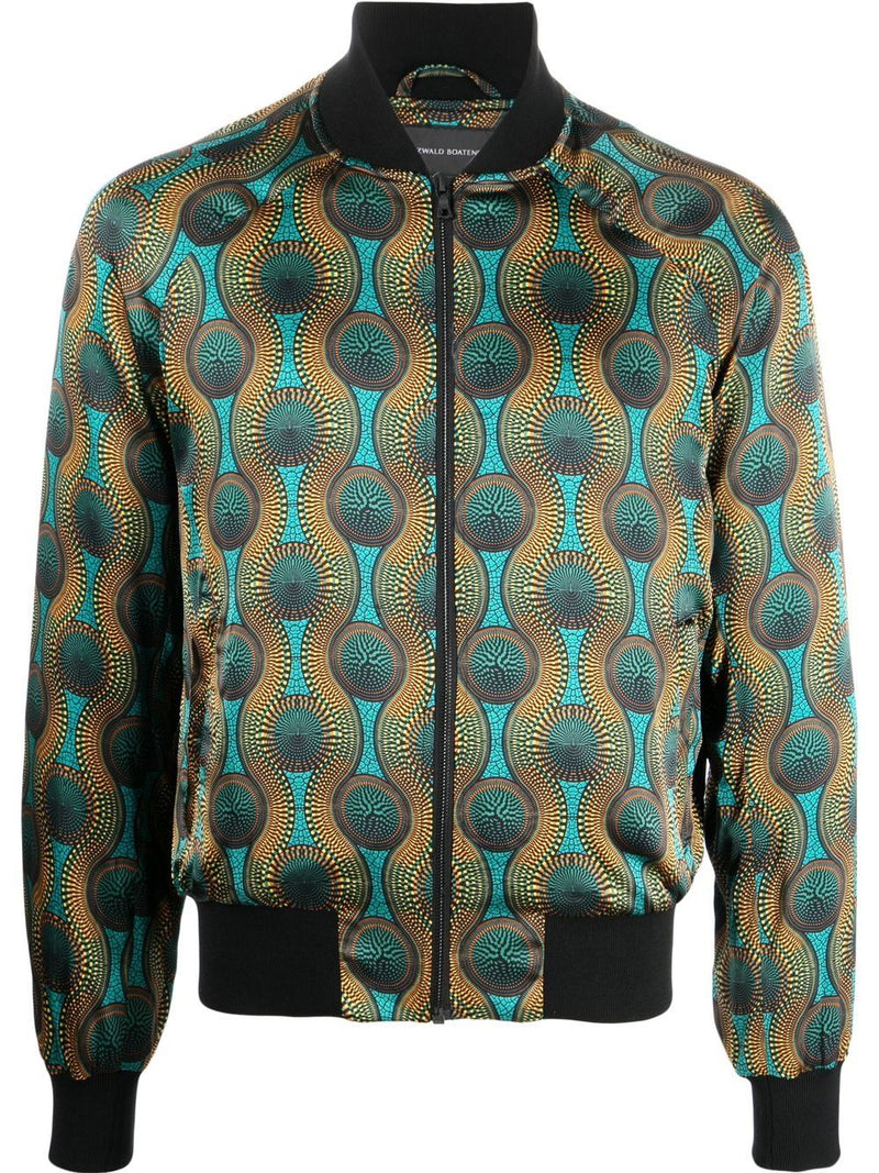 Ozwald Boateng Ozwald Boateng Printed silk bomber jacket