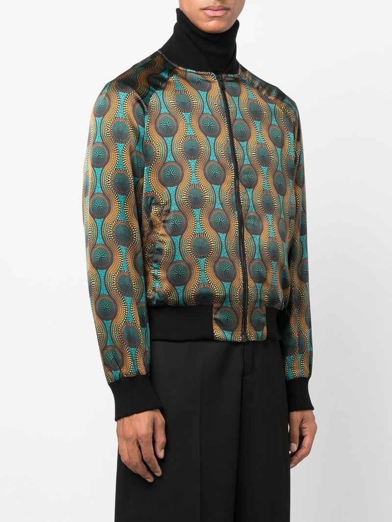 Ozwald Boateng Ozwald Boateng Printed silk bomber jacket