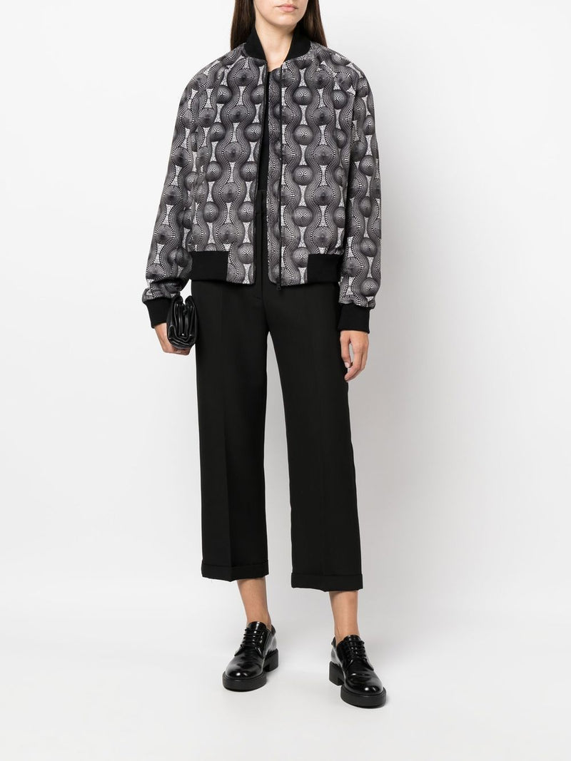 Ozwald Boateng Ozwald Boateng Printed velvet bomber jacket