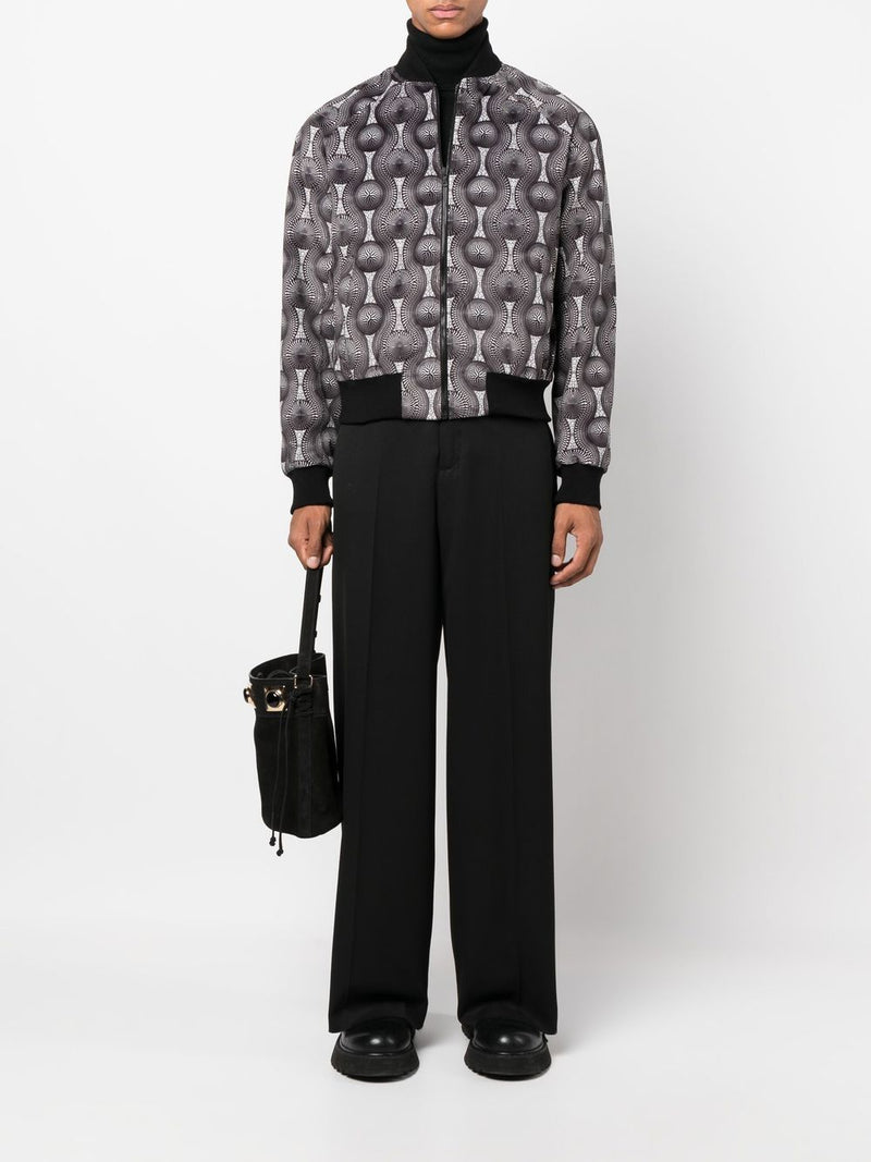 Ozwald Boateng Ozwald Boateng Printed velvet bomber jacket