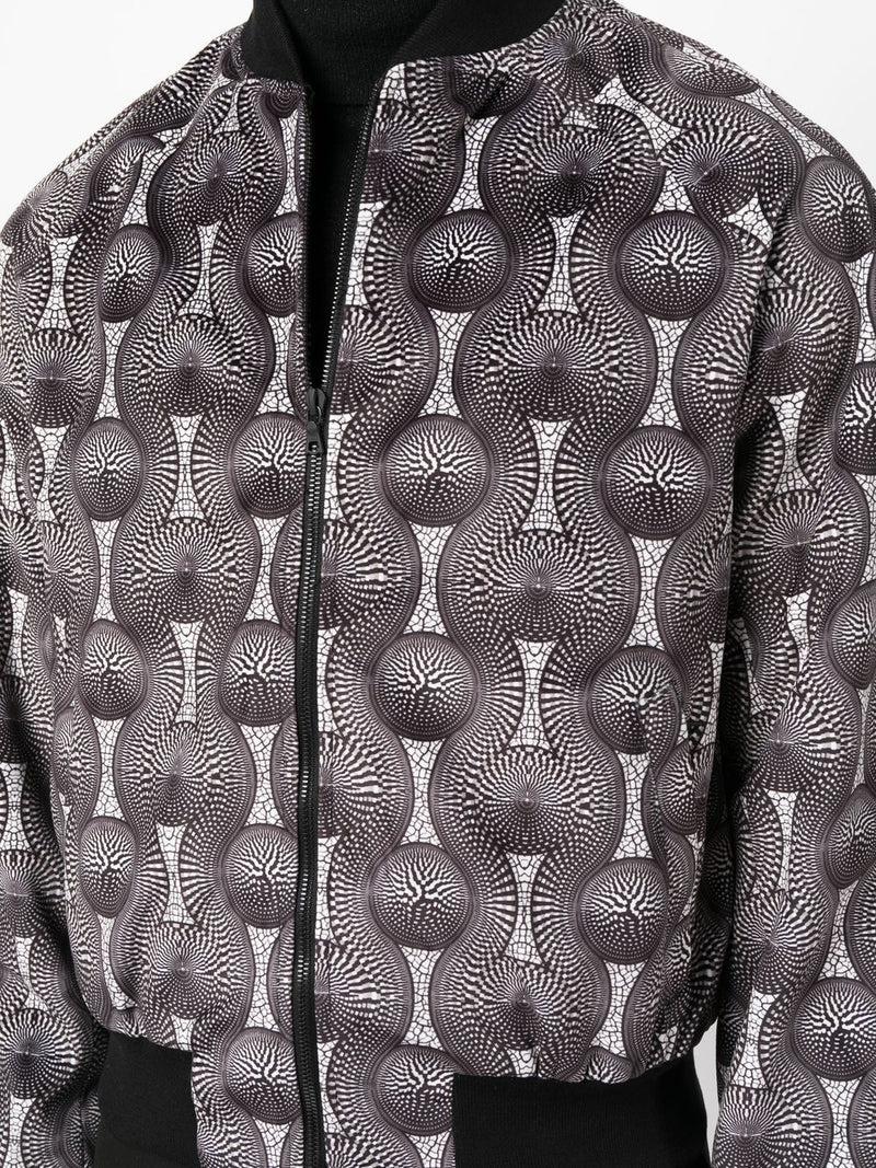 Ozwald Boateng Ozwald Boateng Printed velvet bomber jacket