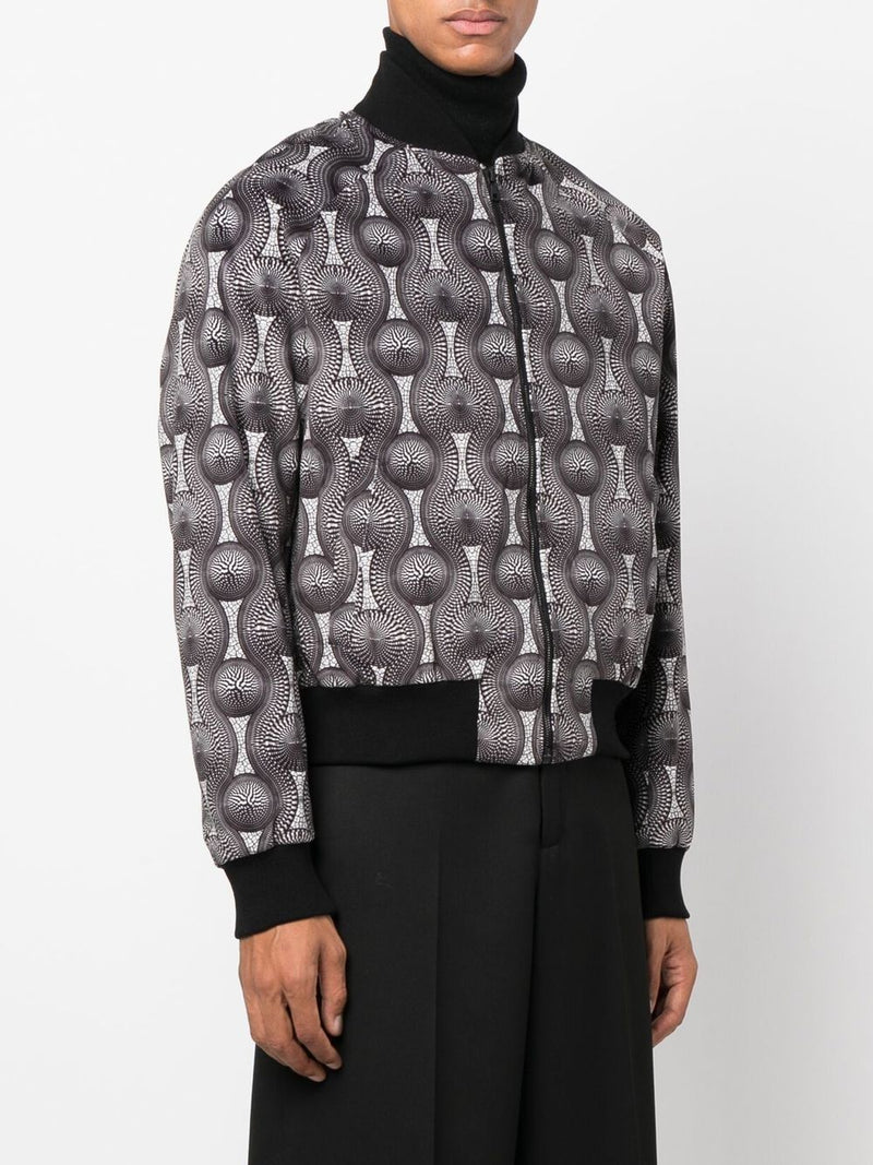 Ozwald Boateng Ozwald Boateng Printed velvet bomber jacket