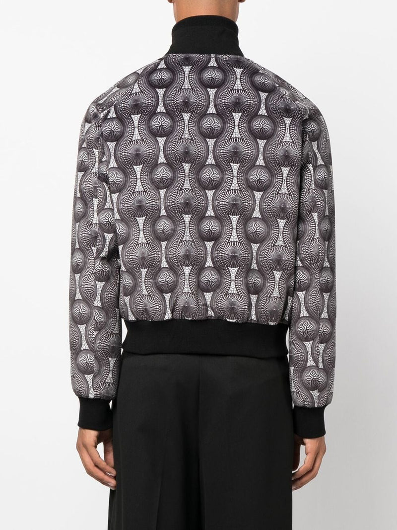 Ozwald Boateng Ozwald Boateng Printed velvet bomber jacket