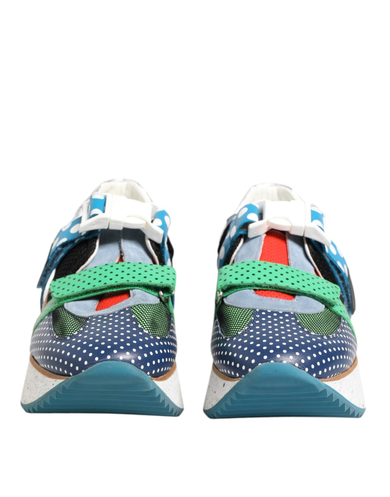 Baskets basses en cuir multicolore Dolce & Gabbana