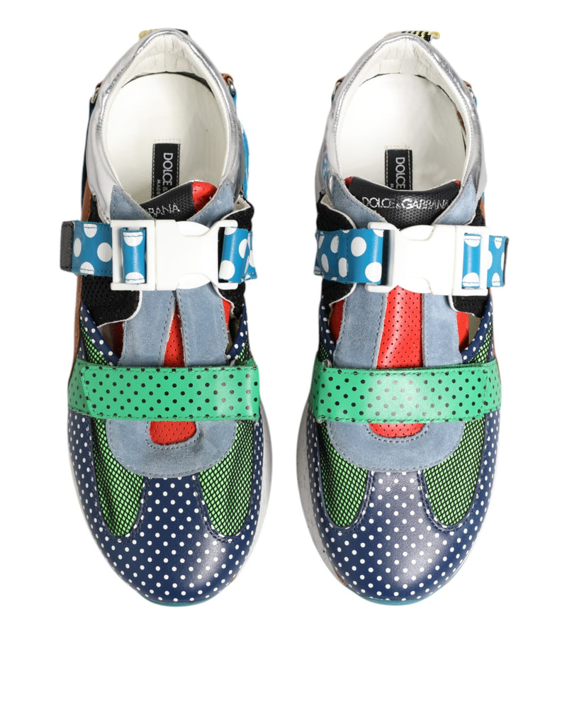 Baskets basses en cuir multicolore Dolce & Gabbana