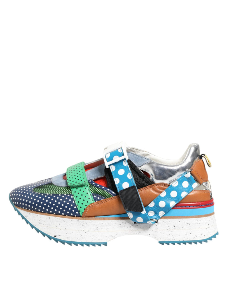 Baskets basses en cuir multicolore Dolce & Gabbana