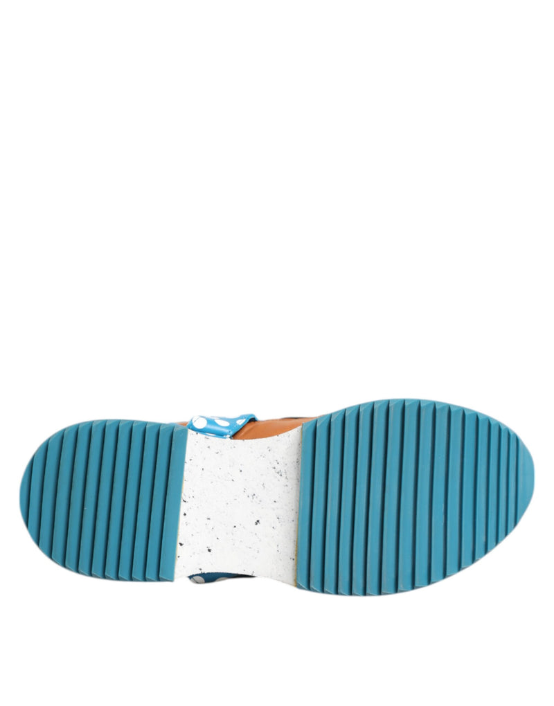 Baskets basses en cuir multicolore Dolce & Gabbana