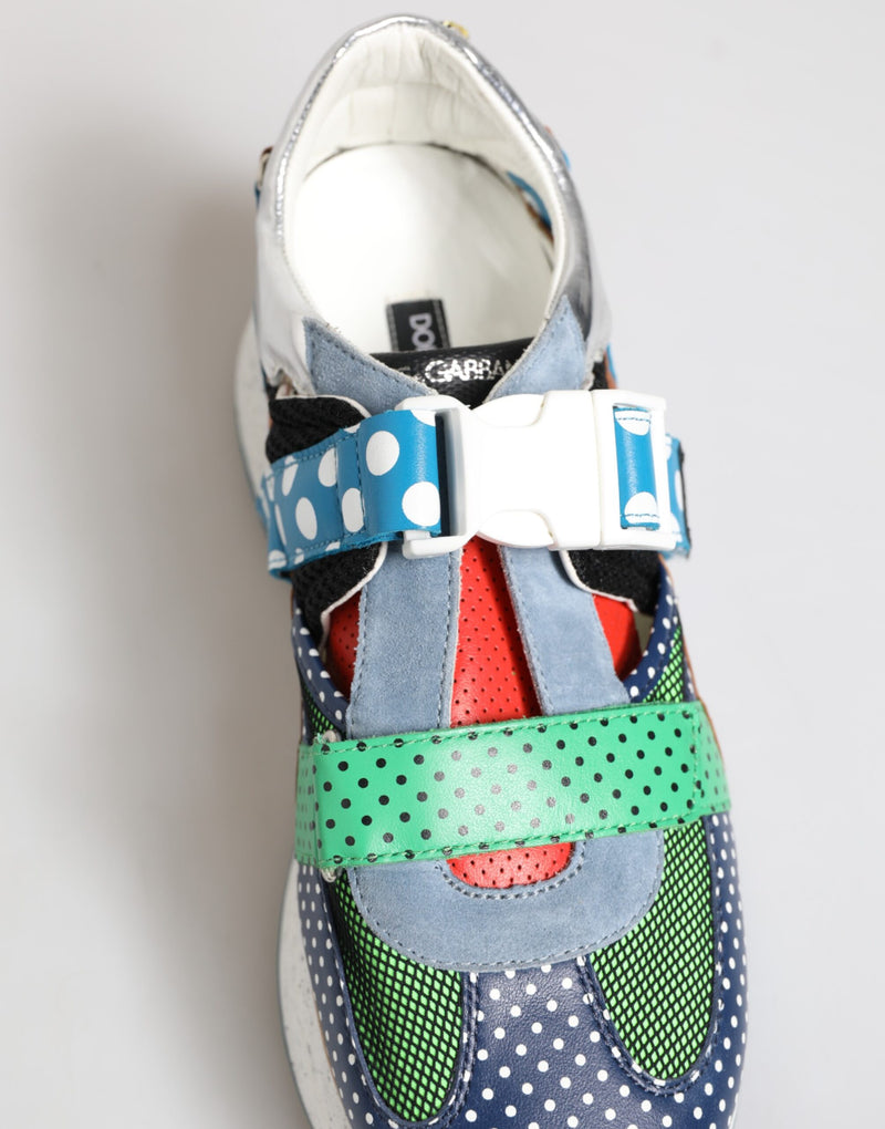 Baskets basses en cuir multicolore Dolce & Gabbana