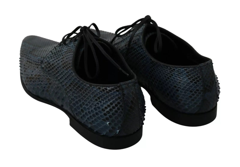 Chaussures en cuir de python bleu Dolce & Gabbana