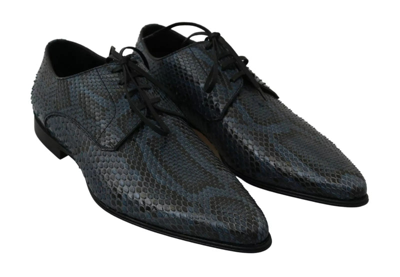 Chaussures en cuir de python bleu Dolce & Gabbana