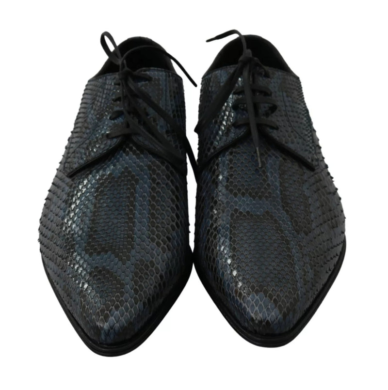Chaussures en cuir de python bleu Dolce & Gabbana