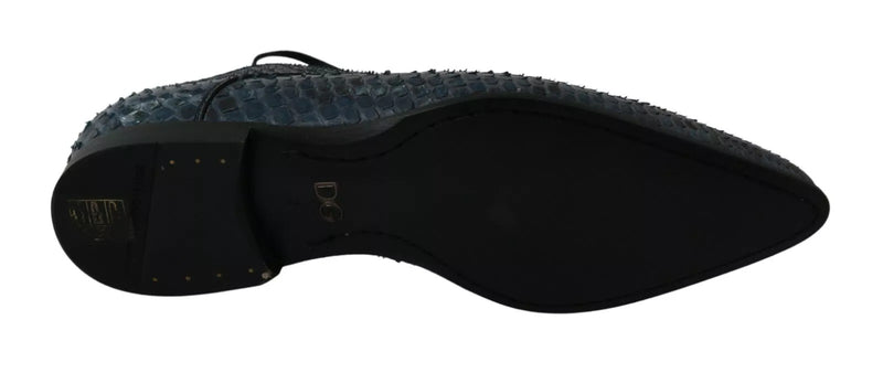 Chaussures en cuir de python bleu Dolce & Gabbana