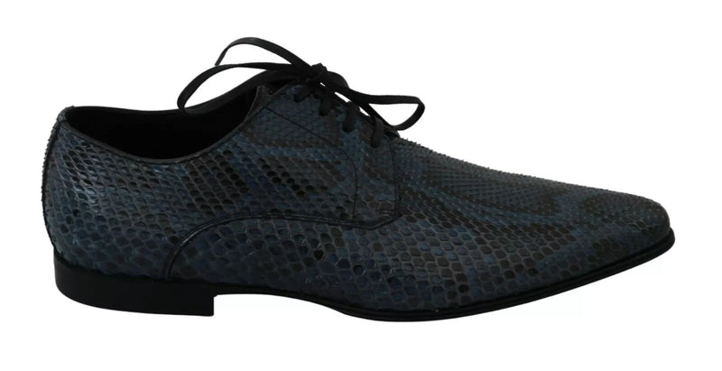 Chaussures en cuir de python bleu Dolce & Gabbana