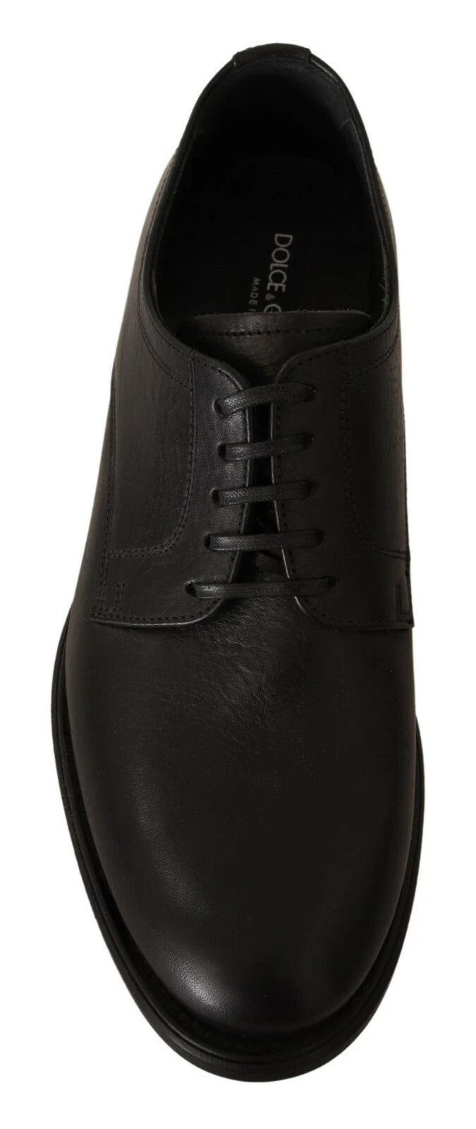 Zapatos Derby formales de piel negra con cordones para hombre Dolce & Gabbana