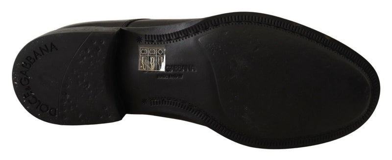 Zapatos Derby formales de piel negra con cordones para hombre Dolce & Gabbana