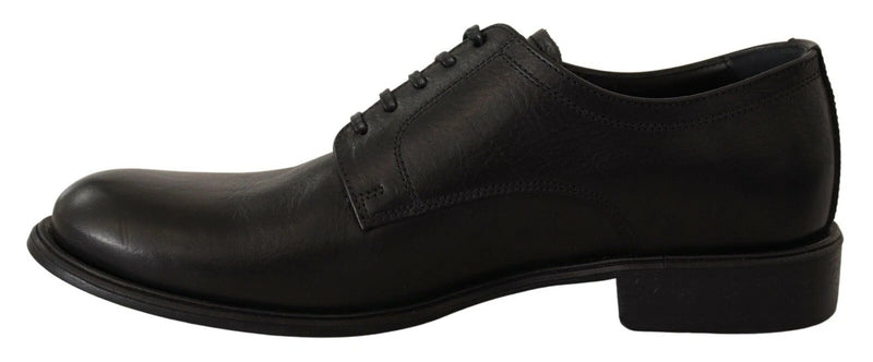 Zapatos Derby formales de piel negra con cordones para hombre Dolce & Gabbana