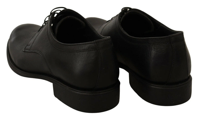 Zapatos Derby formales de piel negra con cordones para hombre Dolce & Gabbana