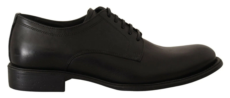 Zapatos Derby formales de piel negra con cordones para hombre Dolce & Gabbana