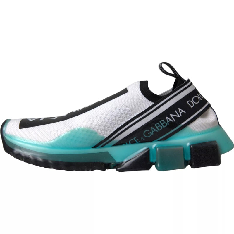 Baskets slip-on Sorrento noires, blanches et bleues Dolce & Gabbana