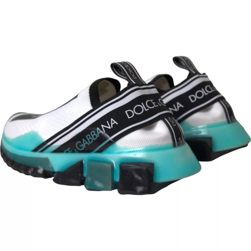 Baskets slip-on Sorrento noires, blanches et bleues Dolce & Gabbana