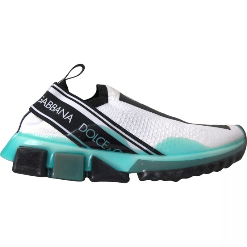 Baskets slip-on Sorrento noires, blanches et bleues Dolce & Gabbana