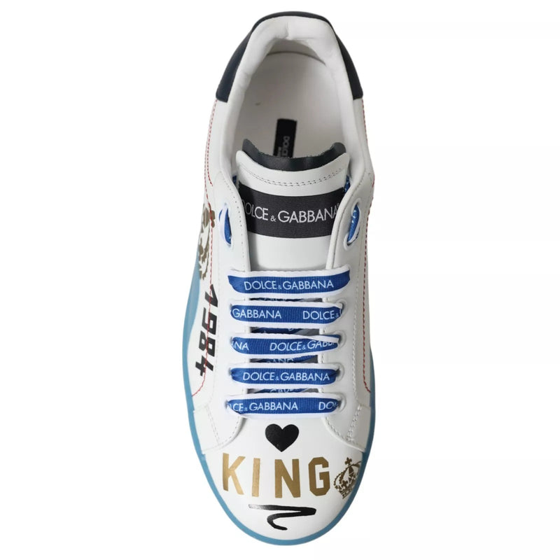 Zapatillas Melt Portofino estampadas azules y blancas de Dolce & Gabbana