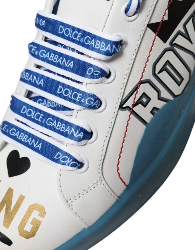 Zapatillas Melt Portofino estampadas azules y blancas de Dolce & Gabbana