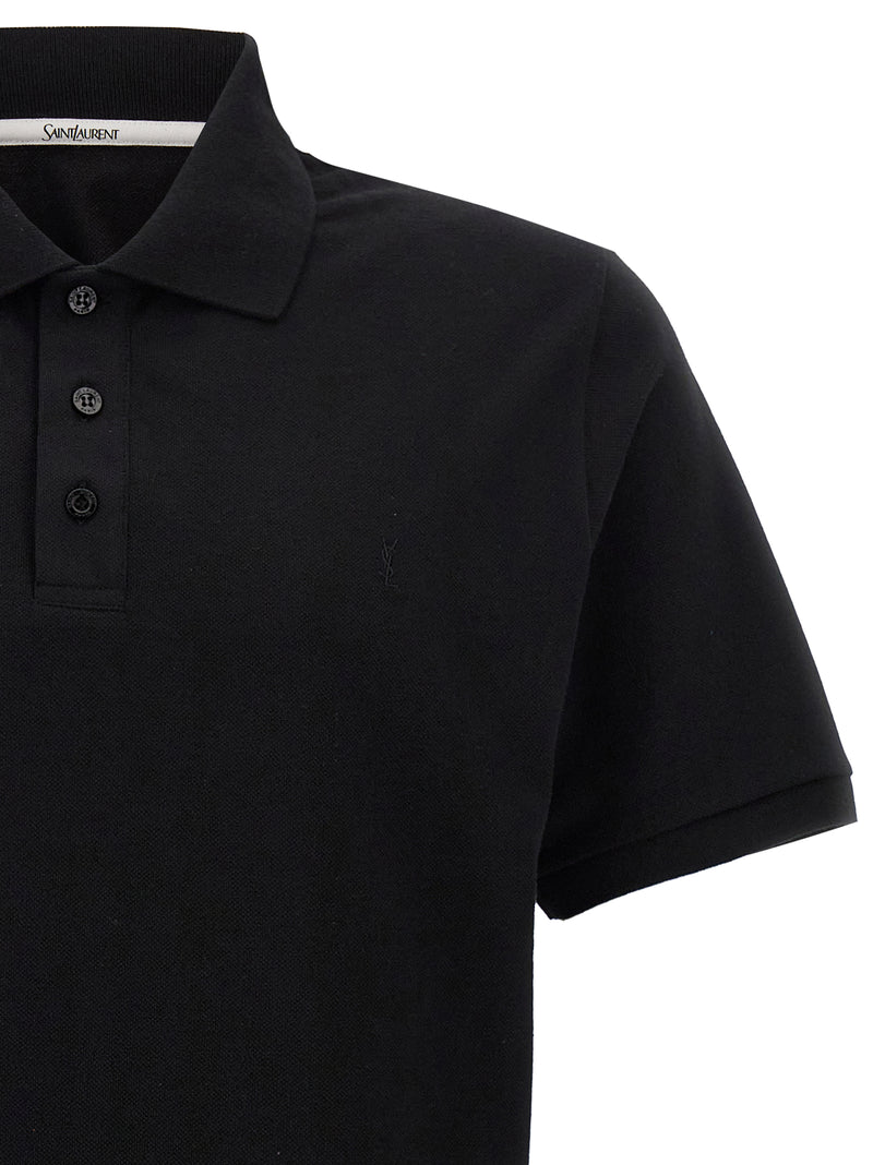 Saint Laurent Logo Embroidery Polo Shirt | Urbalenti™ NYC